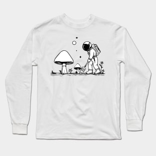 Astronaut Gardening Mushrooms Long Sleeve T-Shirt